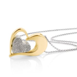 vingerafdruk hanger hart